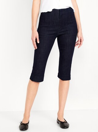 Extra High-Waisted Polished Pixie Capri Pants | Old Navy (US)