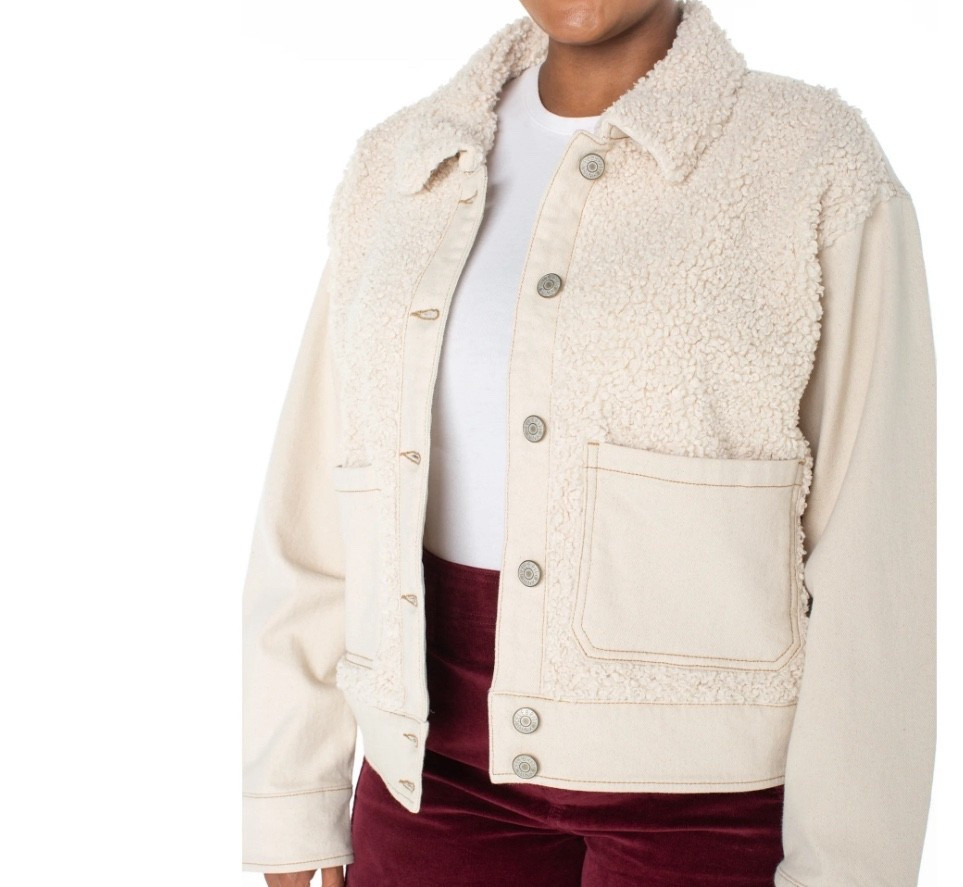 Think denim jacket but way cuter. It’s not a heavy jacket. And is so cute with any color pants. 

#LTKGiftGuide
