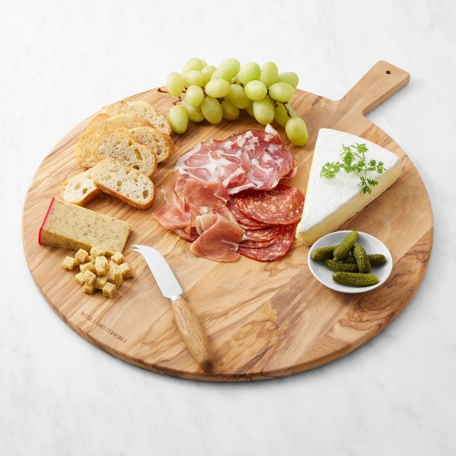 Olivewood Round Cheese Board, Large | Williams-Sonoma