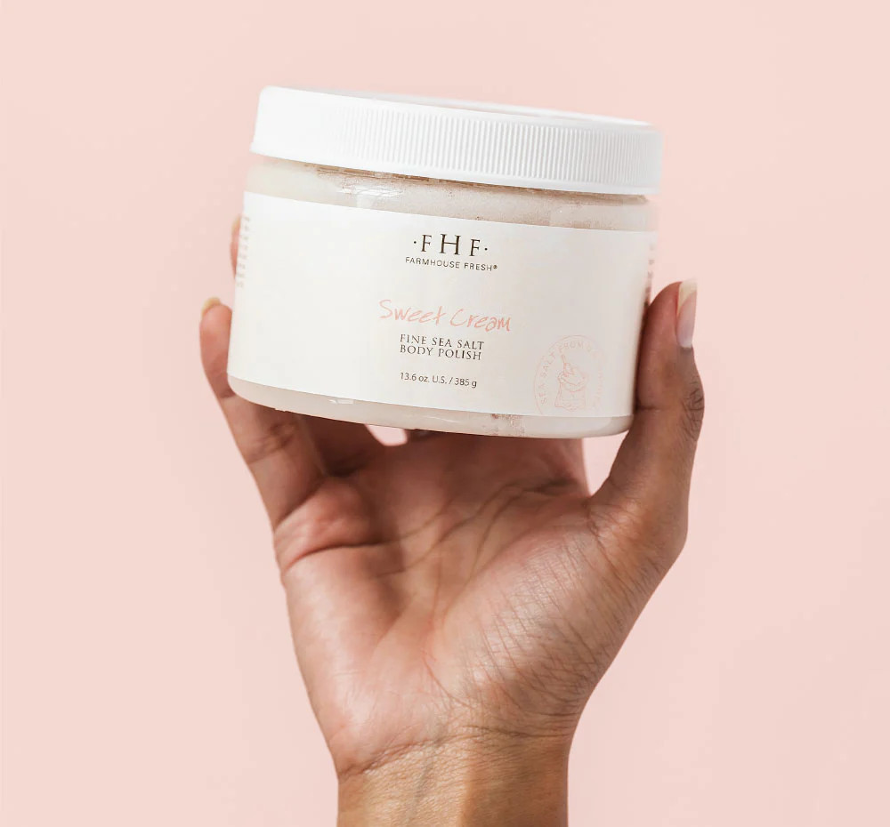 Sweet Cream Fine Sea Salt Body Polish | FarmHouse Fresh