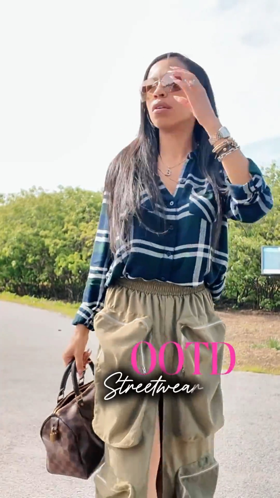 Streetwear, but make it effortlessly feminine. 🖤✨
Spring OOTD Inspo 💁🏽‍♀️

Yesterday’s look was giving effortless cool-girl energy — cargo skirt, plaid top, Samba Mary Janes, stacked jewelry arm candy, and my favorite rimless shades + Speedy bag to pull it all together. 😍 I love outfits that feel relaxed but still look styled without trying too hard. 🖤

#LTKStyle #LTKFashion #StreetStyle #StreetwearFashion #CargoSkirt #AdidasSambas #SambaMaryJane #PlaidShirtOutfit #CasualChic #CoolGirlStyle #EffortlessStyle #LuxuryStyle #LouisVuittonStyle #MiuMiuStyle #EverydayStyle #OOTD #OOTDInspo #FashionInspo #StyleInspo #WomenWhoStyle #ElevatedCasual #UrbanFashion #NeutralStyle #FashionCreator #DailyStyle #TrendyStyle #MinimalLuxury #AccessoriesOnPoint #ItGirlStyle #StyledByMe #DavidYurman

#LTKootd #LTKdayinmylife #LTKBeauty