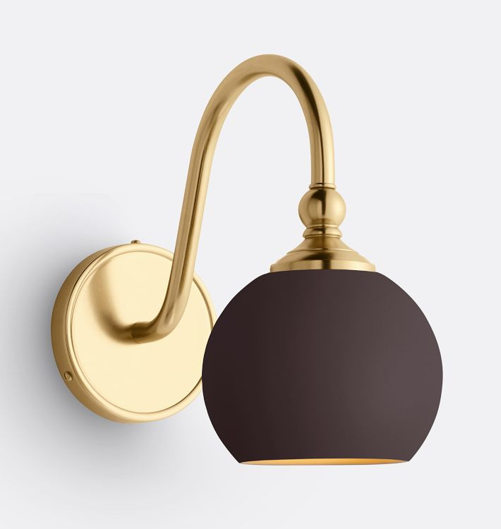 Theo Sconce, Painted Metal Shades | Rejuvenation