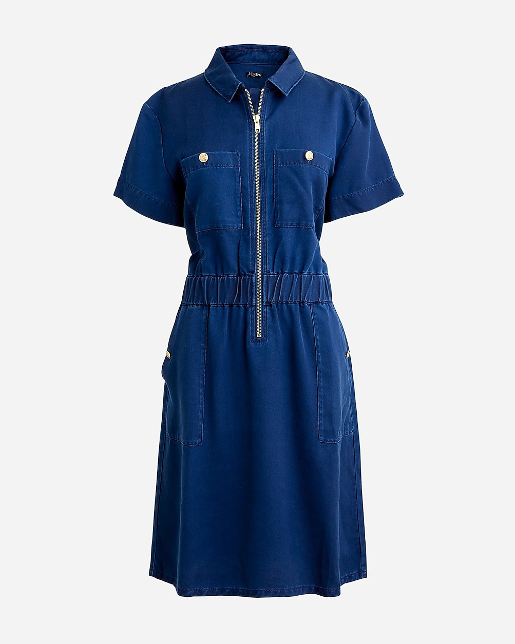 Zip-front denim dress | J. Crew US