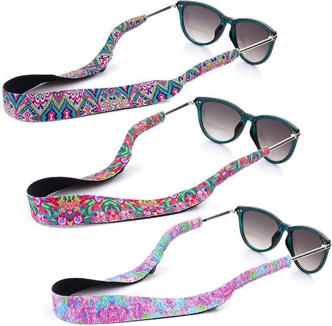 YR Floral Pattern Sunglass Straps, Soft And Durable Neoprene Material Floating Eyewear Retainers,... | Amazon (US)