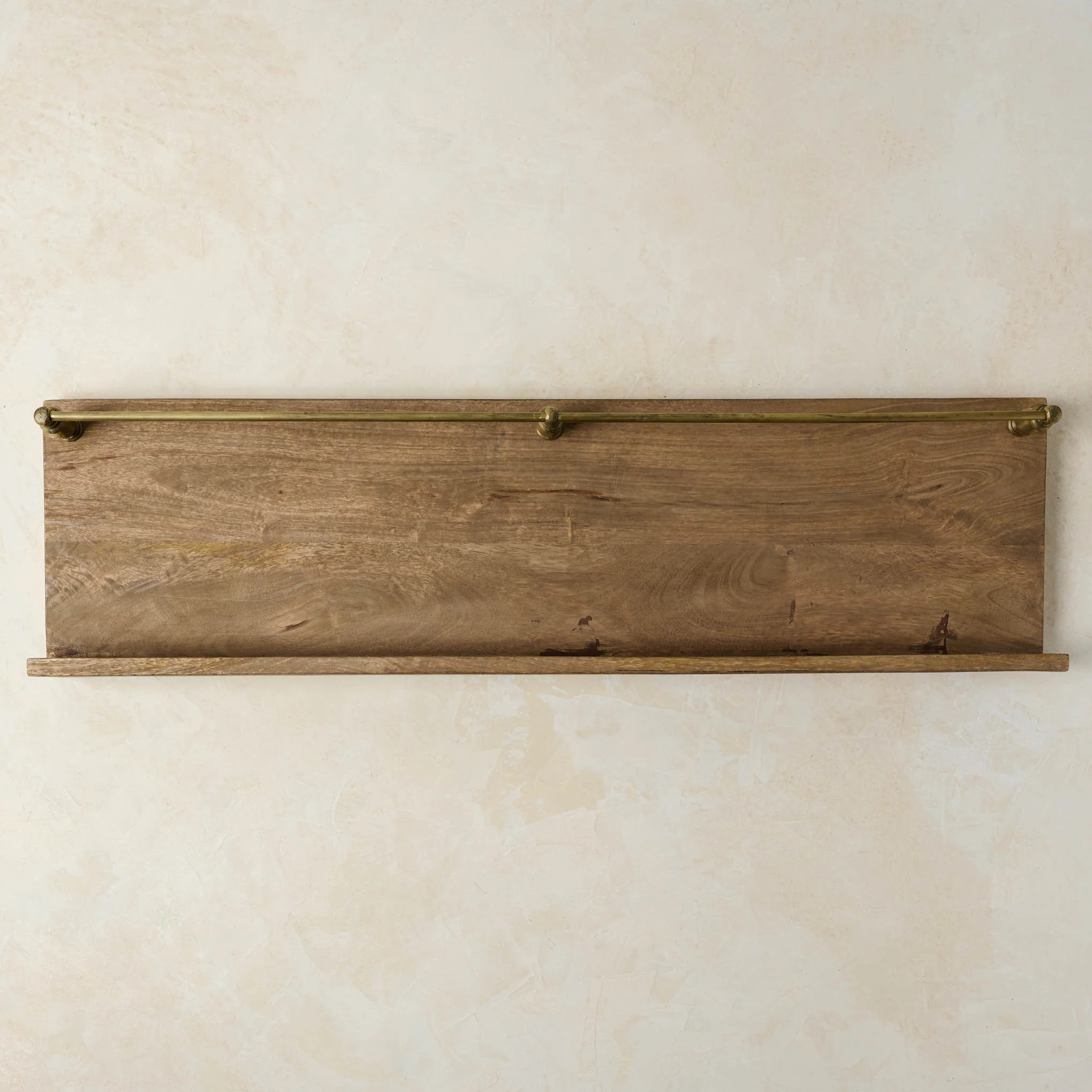 Senna Wood and Brass Wall Shelf | Magnolia