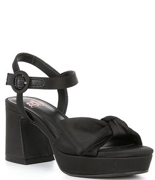 Girls' Sadie-Girl Satin Half Bow Family Matching Dress Sandals (Youth) | Dillard's