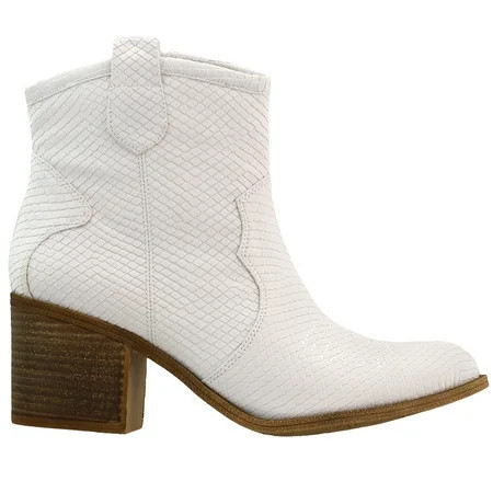Dirty Laundry Womens Unite Snake Casual Boots Ankle Mid Heel 2-3 | Walmart (US)