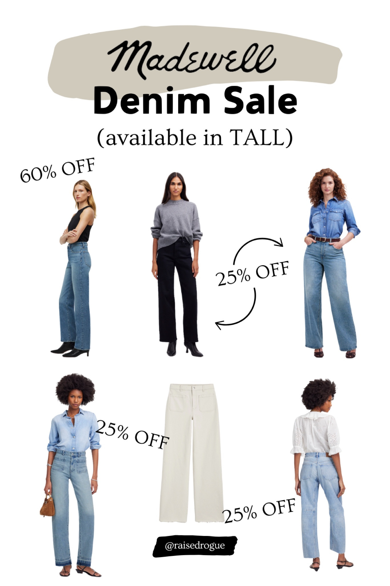 Major denim sale! Get discounts of great jeans for spring and summer! These jeans all come in petite, standard, and tall sizing. 

#LTKFindsUnder100 #LTKSaleAlert