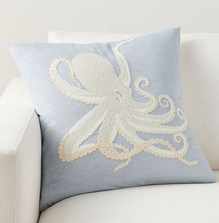 Octopus Embroidered Throw Pillow 

#LTKhome #LTKfindsunder100