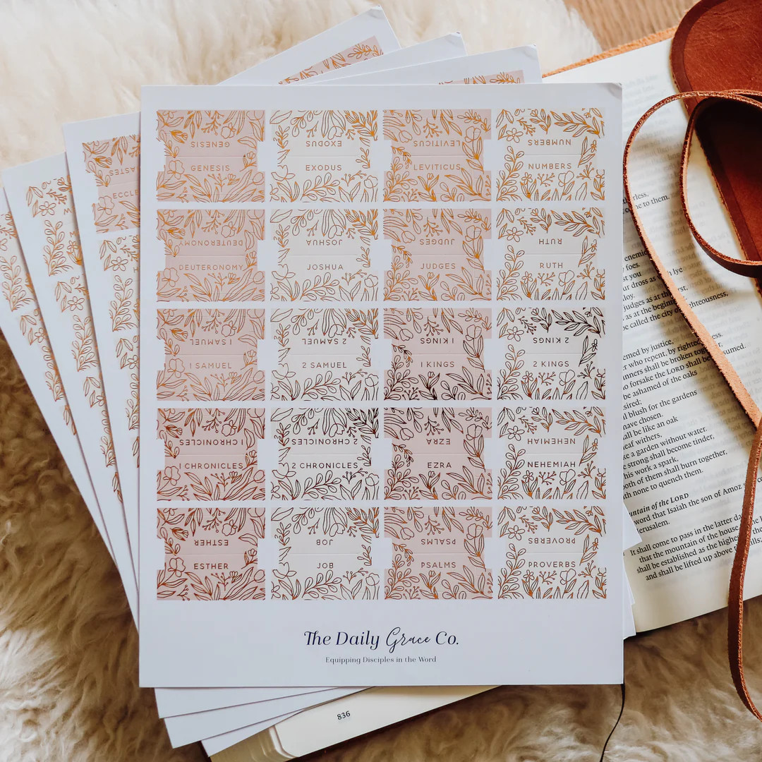 Gold Foil Bible Tabs - Dusty Pink | The Daily Grace Co.