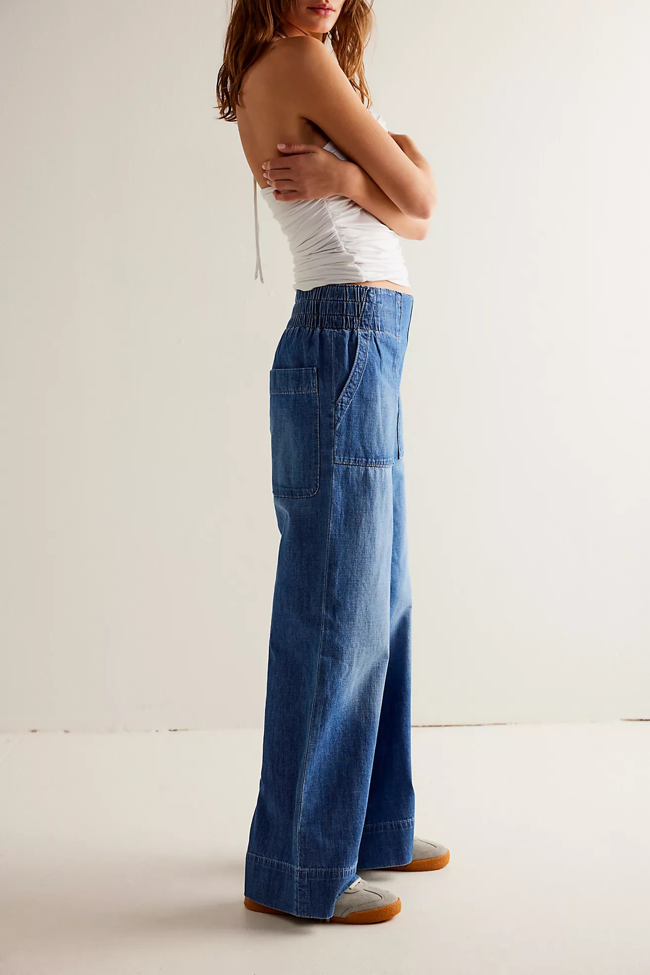 We The Free Breezy Denim Pull-On Jeans | Free People (Global - UK&FR Excluded)