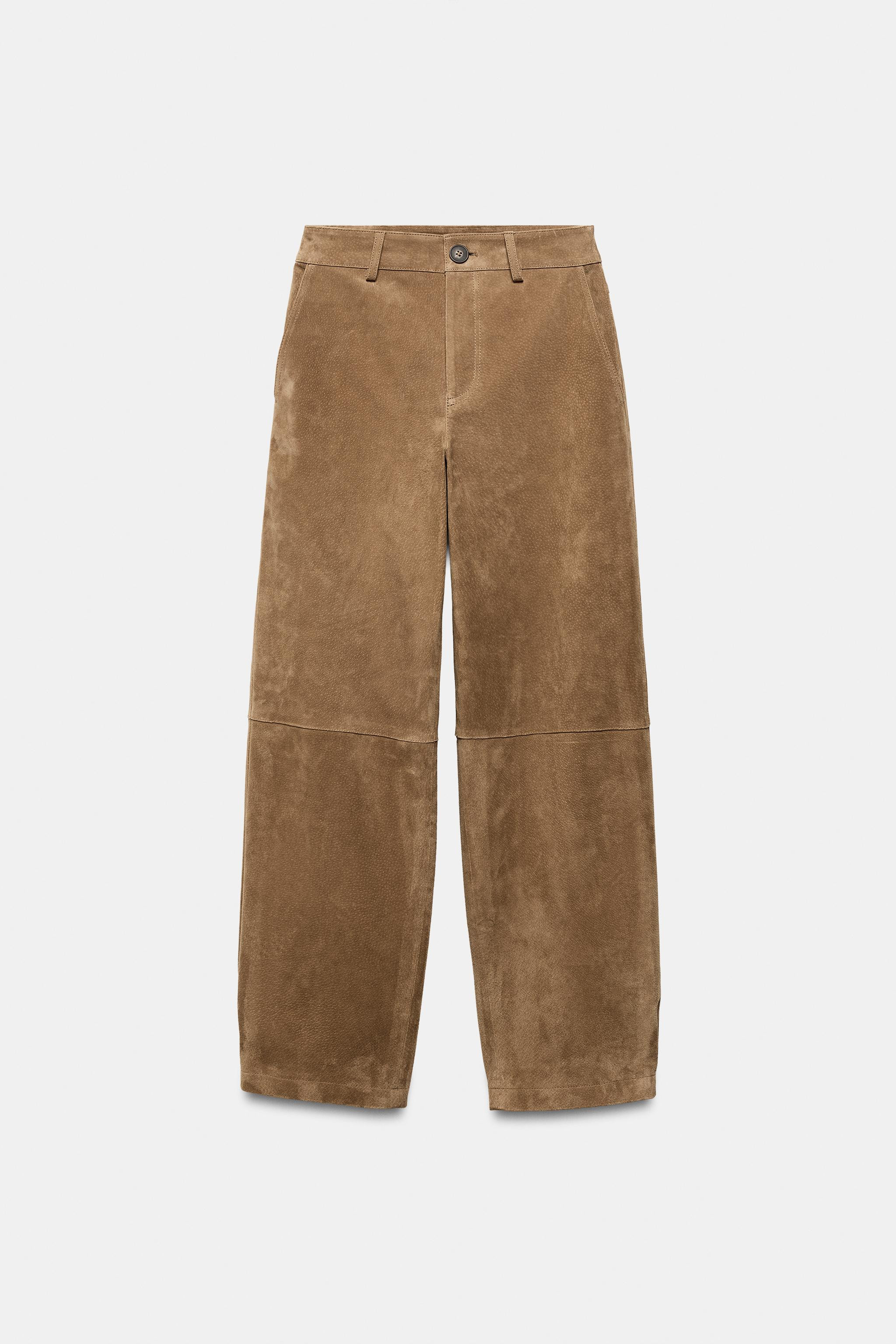 100% SUEDE LEATHER PANTS | Zara Canada
