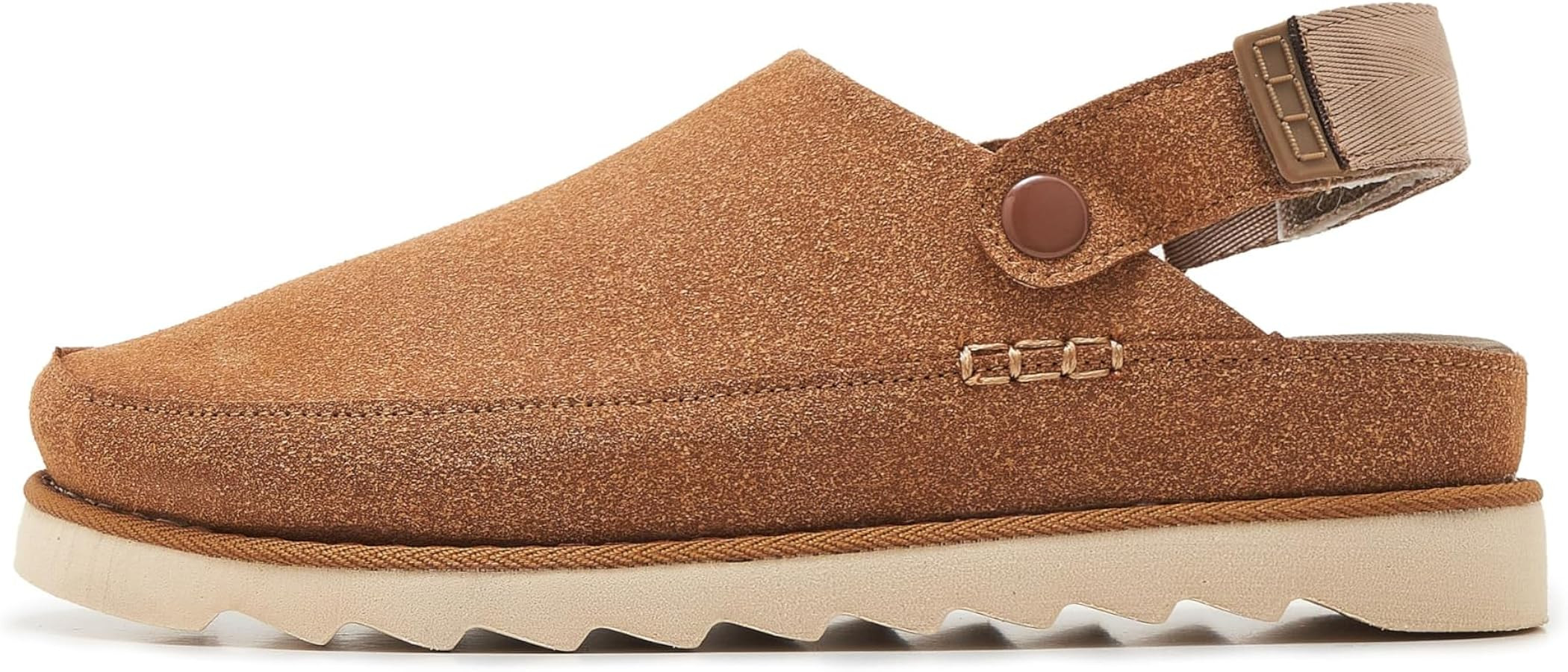 Suede Clogs for Women Platform Mules with Adjustable Strap Lightweight Non-Slip Clog Slippers & S... | Amazon (US)