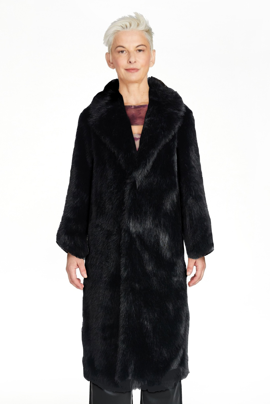 Madden NYC Women's Oversized Faux Fur Coat, Sizes XS-XXXL | Walmart (US)