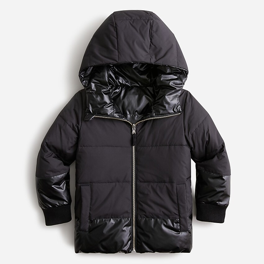 Girls' reversible metallic puffer jacket with PrimaLoft® | J. Crew US