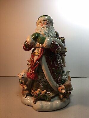 FITZ AND FLOYD CHRISTMAS WINTER HOLIDAY SANTA COOKIE JAR EUC  | eBay | eBay US
