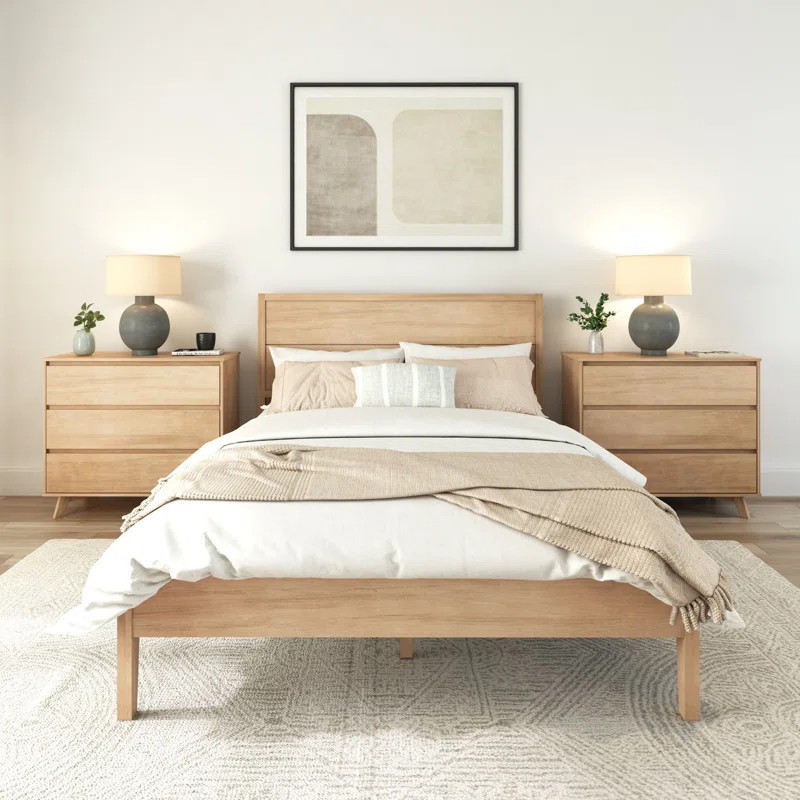 Lauritzen Solid Wood Panel Bed | Wayfair North America