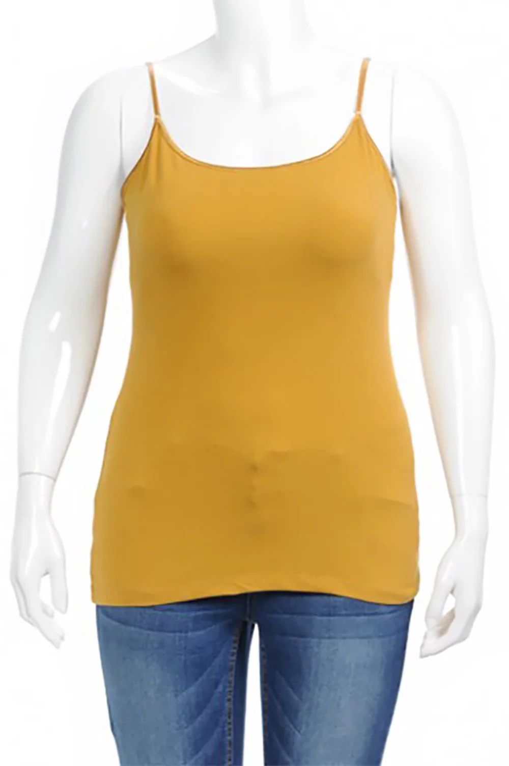 Women's Plus Size Basic Cotton Camisole with Shelf Buit-in Bra, Bra-Strap - Walmart.com | Walmart (US)