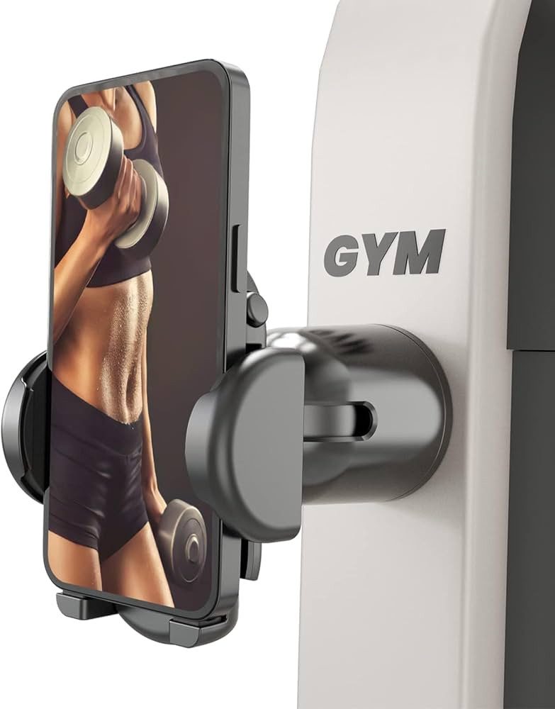 MiiKARE Gym Accessory Magnetic Phone Holder for Videos, Strong Magnets Gym Phone Mount, 360° Rot... | Amazon (US)