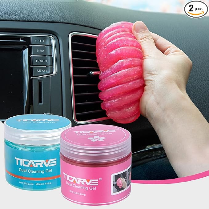 TICARVE 2Pack Cleaning Gel Car Putty Slime for Detailing Putty Detail Tools Car Interior Cleaner ... | Amazon (US)