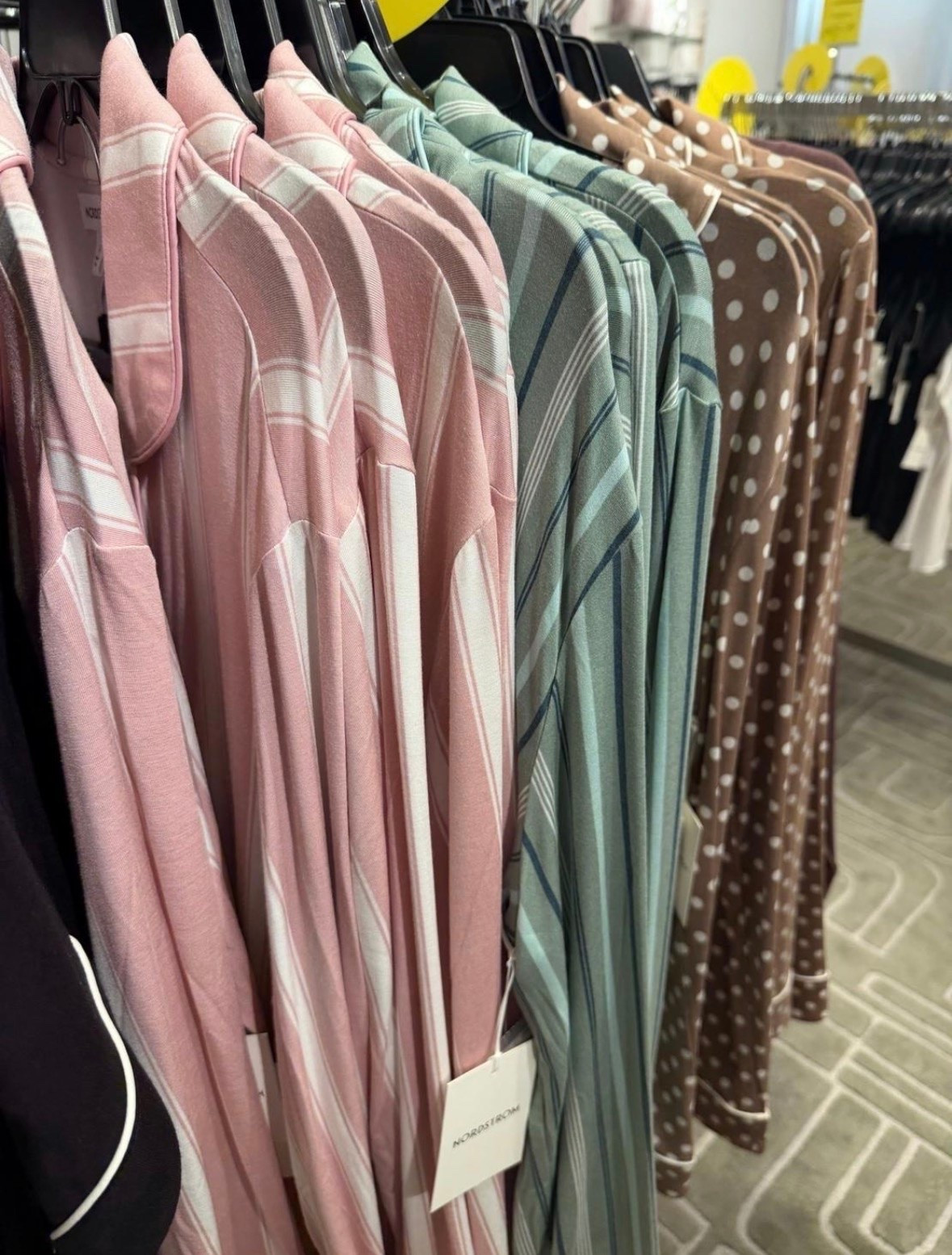 These pajama sets come in the prettiest mix of stripes and polka dots, with contrast piping and relaxed button front tops that feel classic without looking boring. The pink, blue, and chocolate color options would also make an easy gift when you want something practical that still feels special.

women’s pajamas, button front pajama set, striped pajamas, polka dot pajamas, soft sleepwear, matching pajama set, cozy loungewear, gift for her, Nordstrom pajamas, classic sleepwear, annabrstyle

#LTKmorningroutine #LTKHome #LTKgrwm