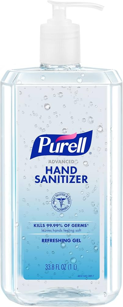 PURELL Advanced Hand Sanitizer Refreshing Gel, Clean Scent, 1 Liter Pump Bottle (Pack of 1) - 963... | Amazon (US)