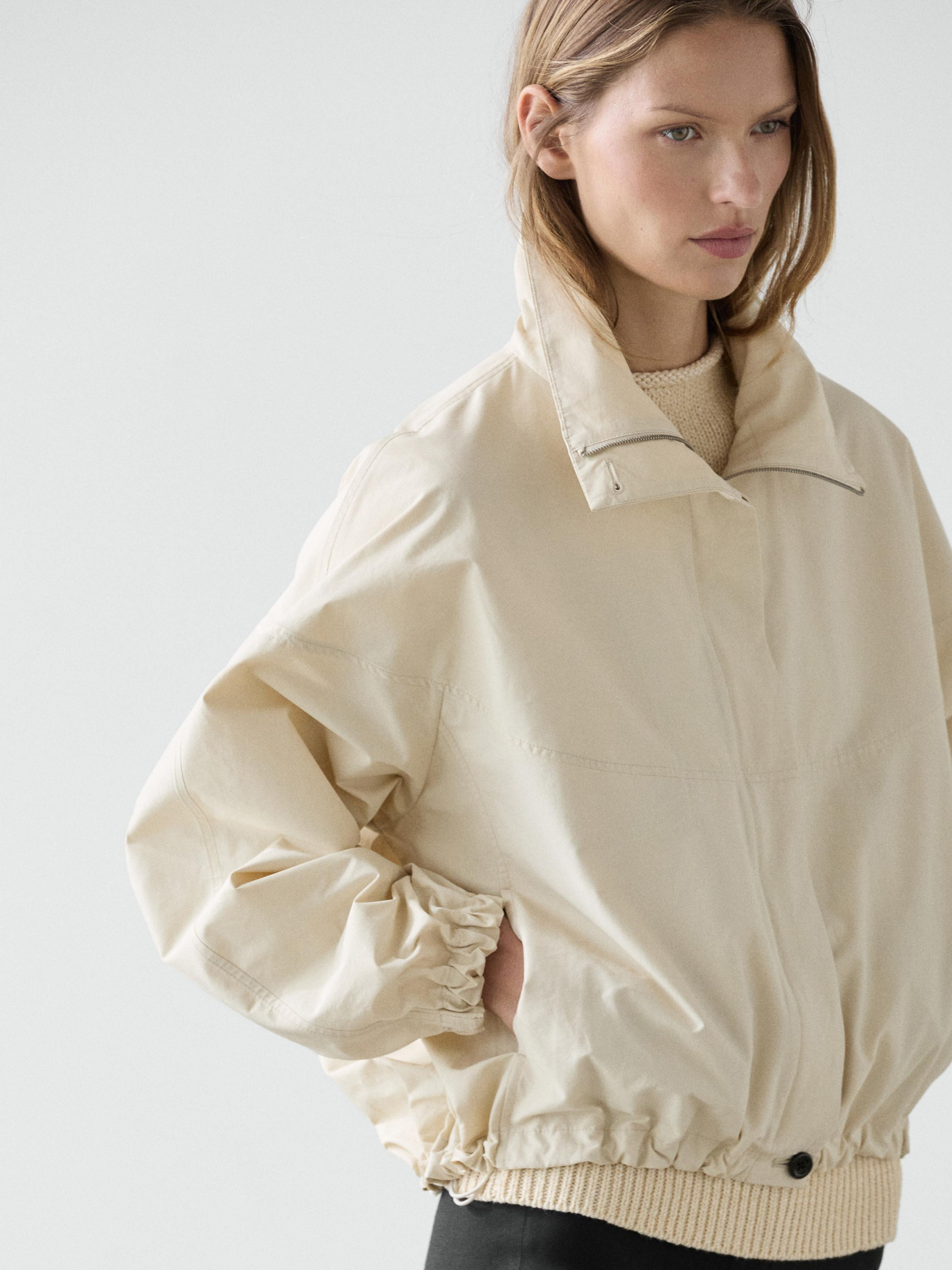 High neck bomber puff jacket | Massimo Dutti UK