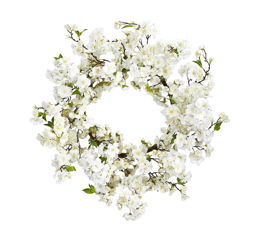 Faux Cherry Blossom Wreath | Pottery Barn (US)