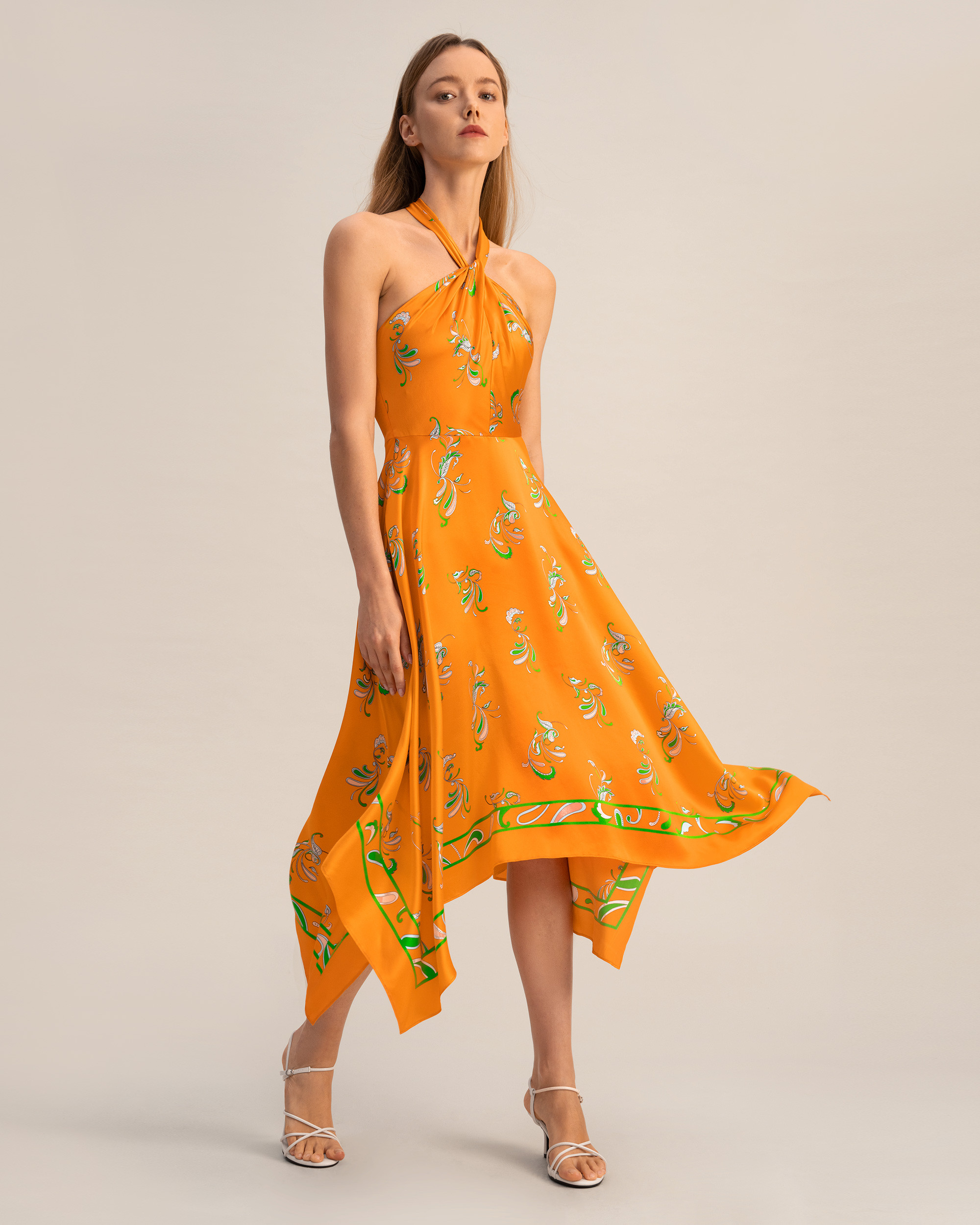 Robe Mouchoir Valse Printanière | LilySilk