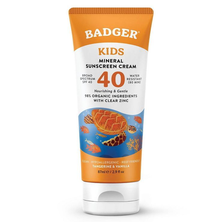 Badger Mineral Kids Sunscreen Cream - SPF 40 - 2.9 fl.oz | Target