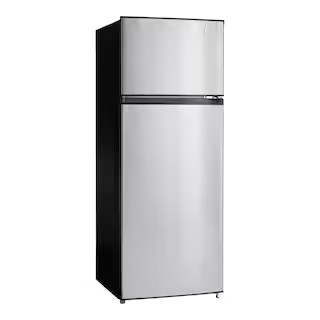 7.1 cu. ft. Top Freezer Refrigerator in Stainless Steel Look | The Home Depot
