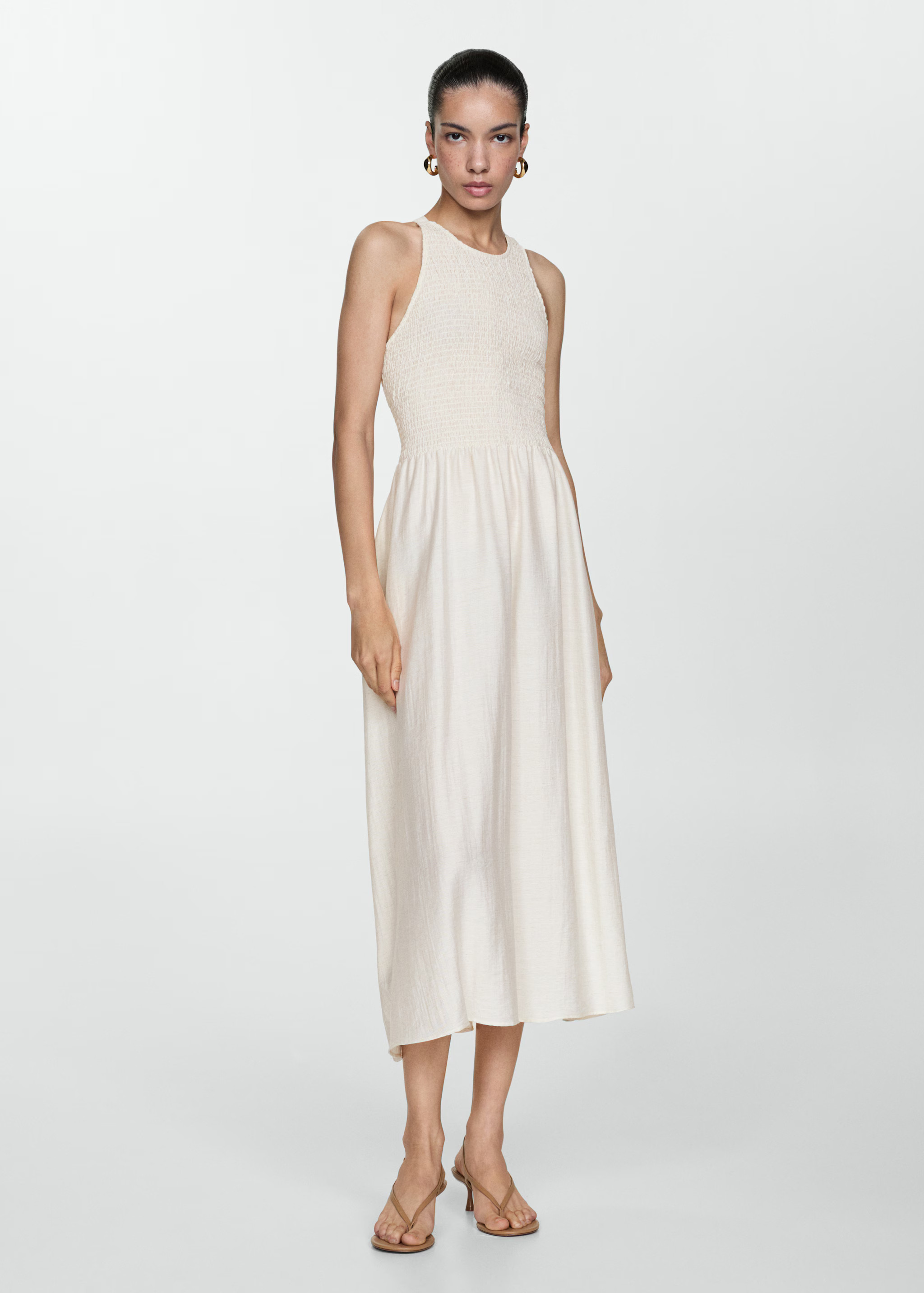 Flared dress with ruffled hem - Woman | MANGO USA | MANGO (US)