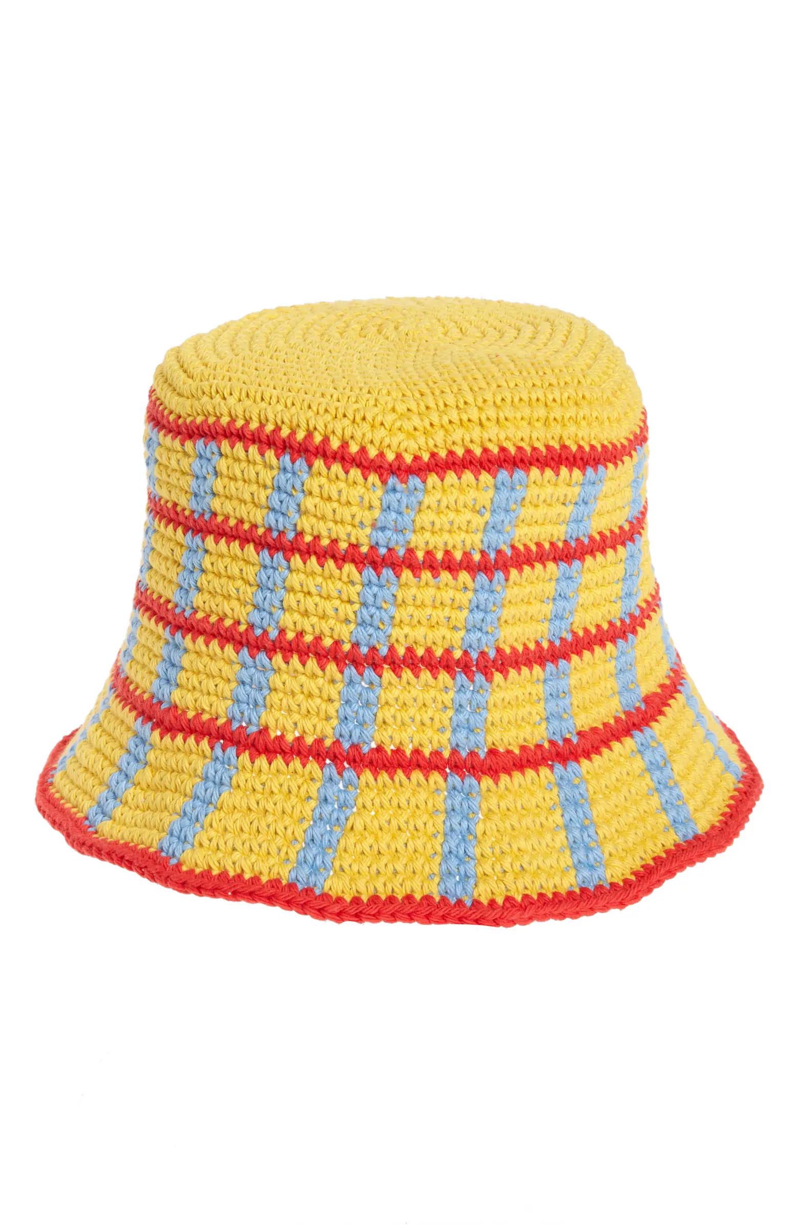 Plaid Crochet Bucket Hat | Nordstrom Rack