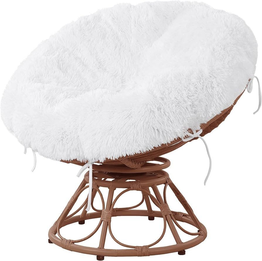 ROYALAY Faux Fur Cover for Papasan Cushion with Fluffy Plush,Shaggy Slipcover, Removable Chair Cu... | Amazon (US)