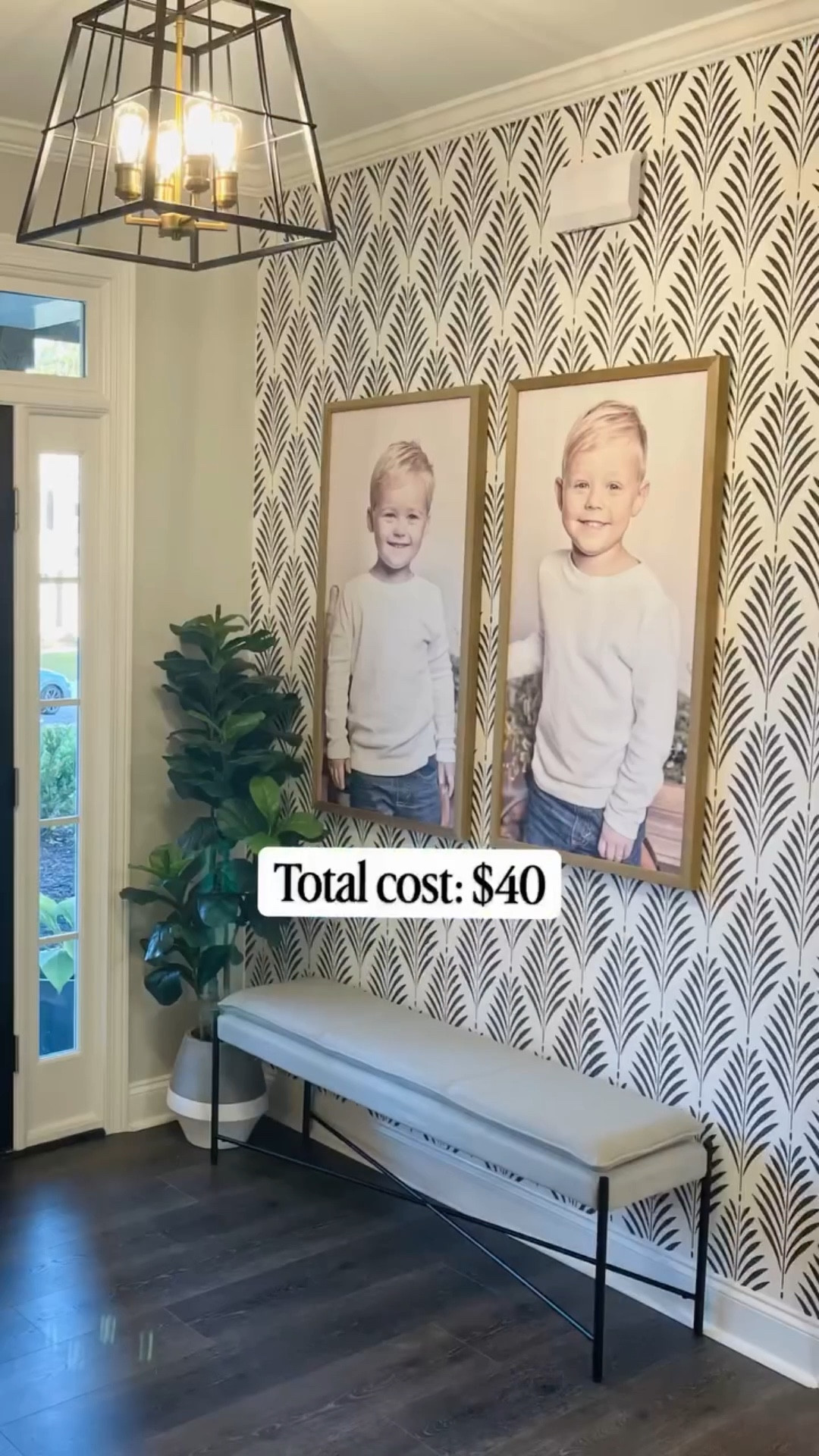 Your foyer should make a first impression — even on a tight budget.

I was honestly terrified to try wallpaper, and hiring it out wasn’t an option after just moving in.

So I went with a wall stencil instead — and it completely changed the space for about $32.

Paint your base color, roll on the stencil color, and you’re done.


#DIYhome #BudgetDIY #HomeUpgrade #BeforeAndAfter #InteriorDIY

#LTKHome