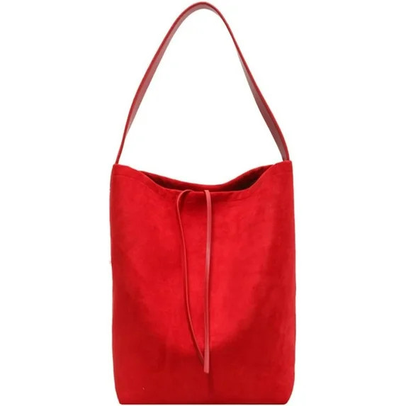 Zhengup Women 's Tote Bag Suede Bucket Bag Handbag Bag Vegan Leather Shoulder Bag Retro Purse Wor... | Walmart (US)