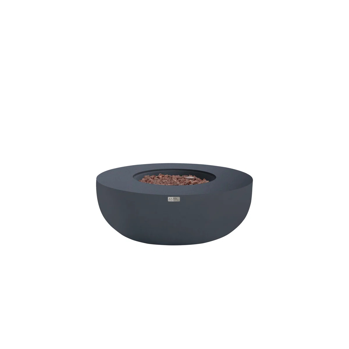 Eclipse 44" Dia x 17" H Round Concrete Outdoor Fire Pit Table | Wayfair North America