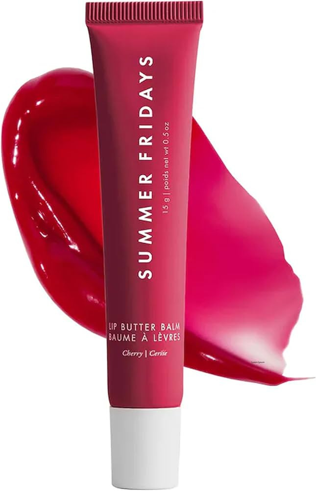 Summer Fridays Lip Butter Balm - Hydrating Lip Mask - Shea Butter, Vegan - Cherry | Amazon (US)