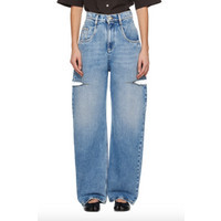 Denim Jeans with Slash Detail | Size: 40 | Color: Blue | Curio