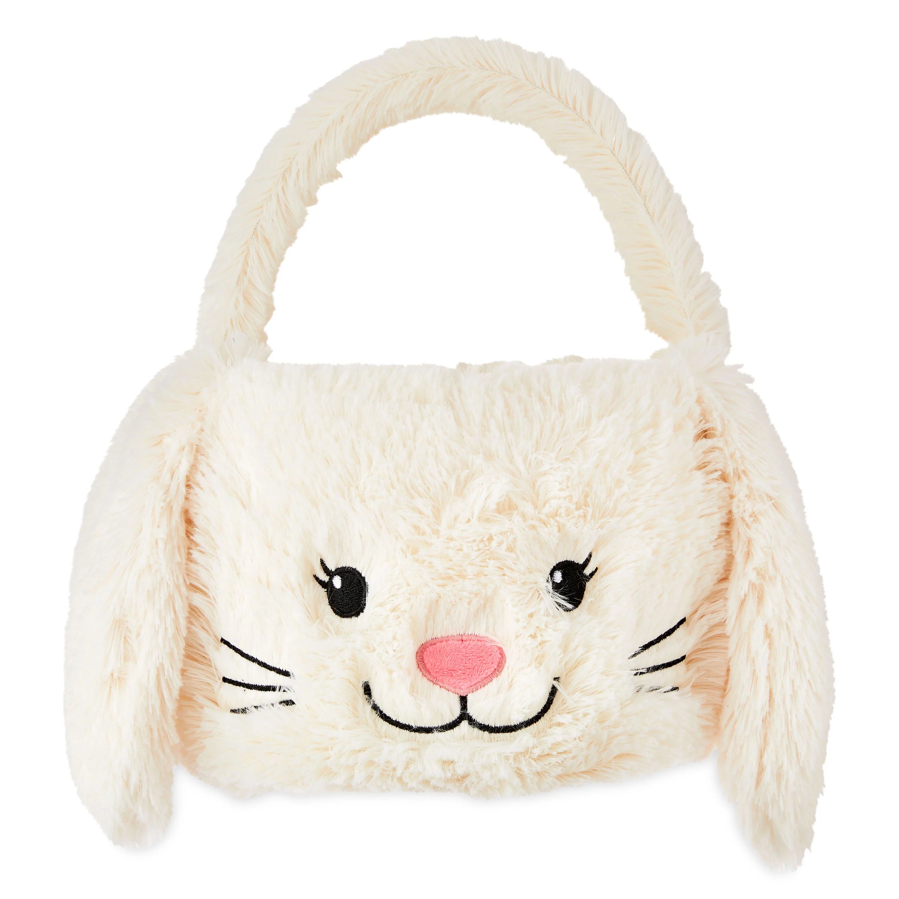"Way to Celebrate! Easter Plush Bunny Easter Basket, White" - Walmart.com | Walmart (US)
