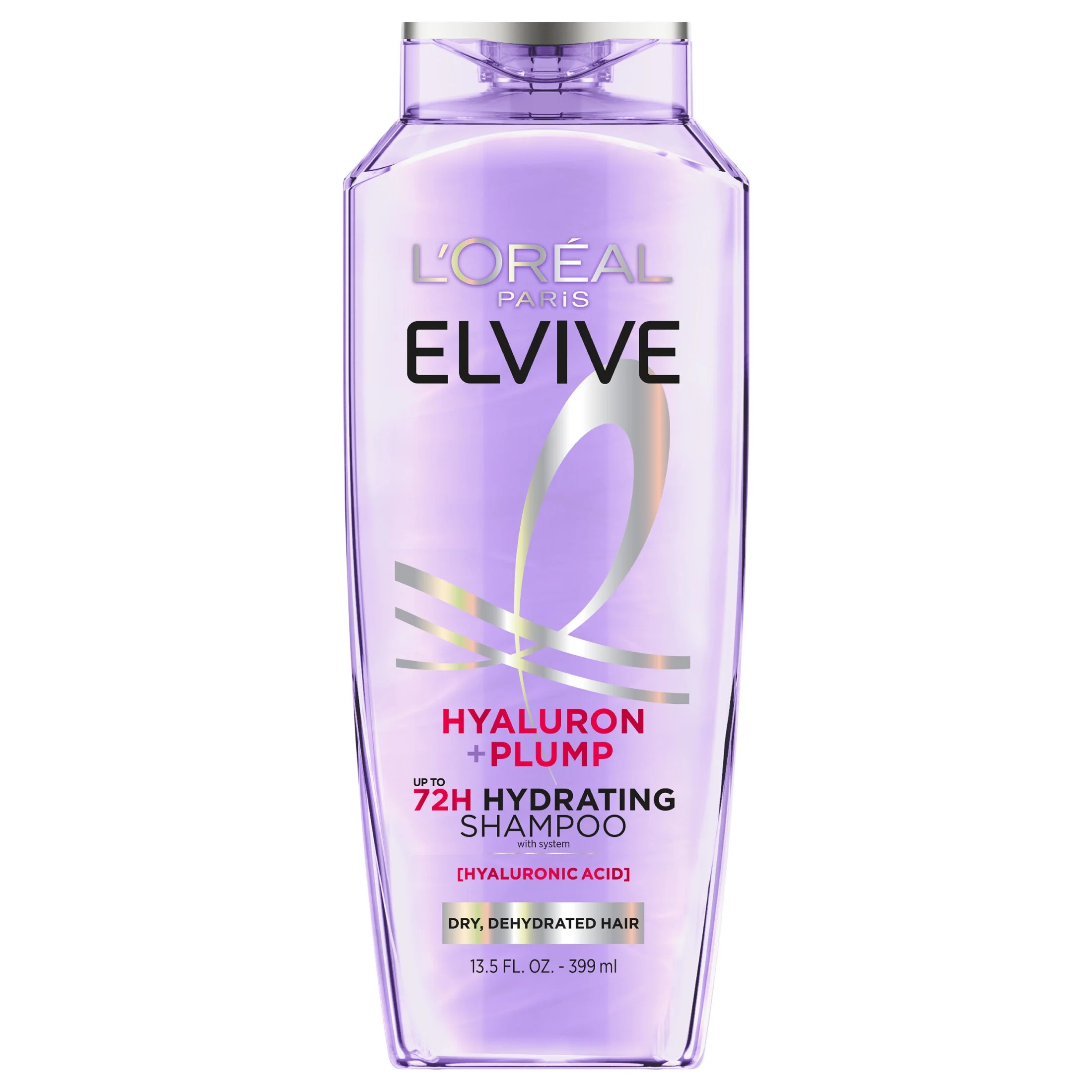 L'Oreal Paris Elvive Hyaluron Plump Hydrating Shampoo, 72H Intense Moisture, Squeeze, 13.5 fl oz | Walmart (US)
