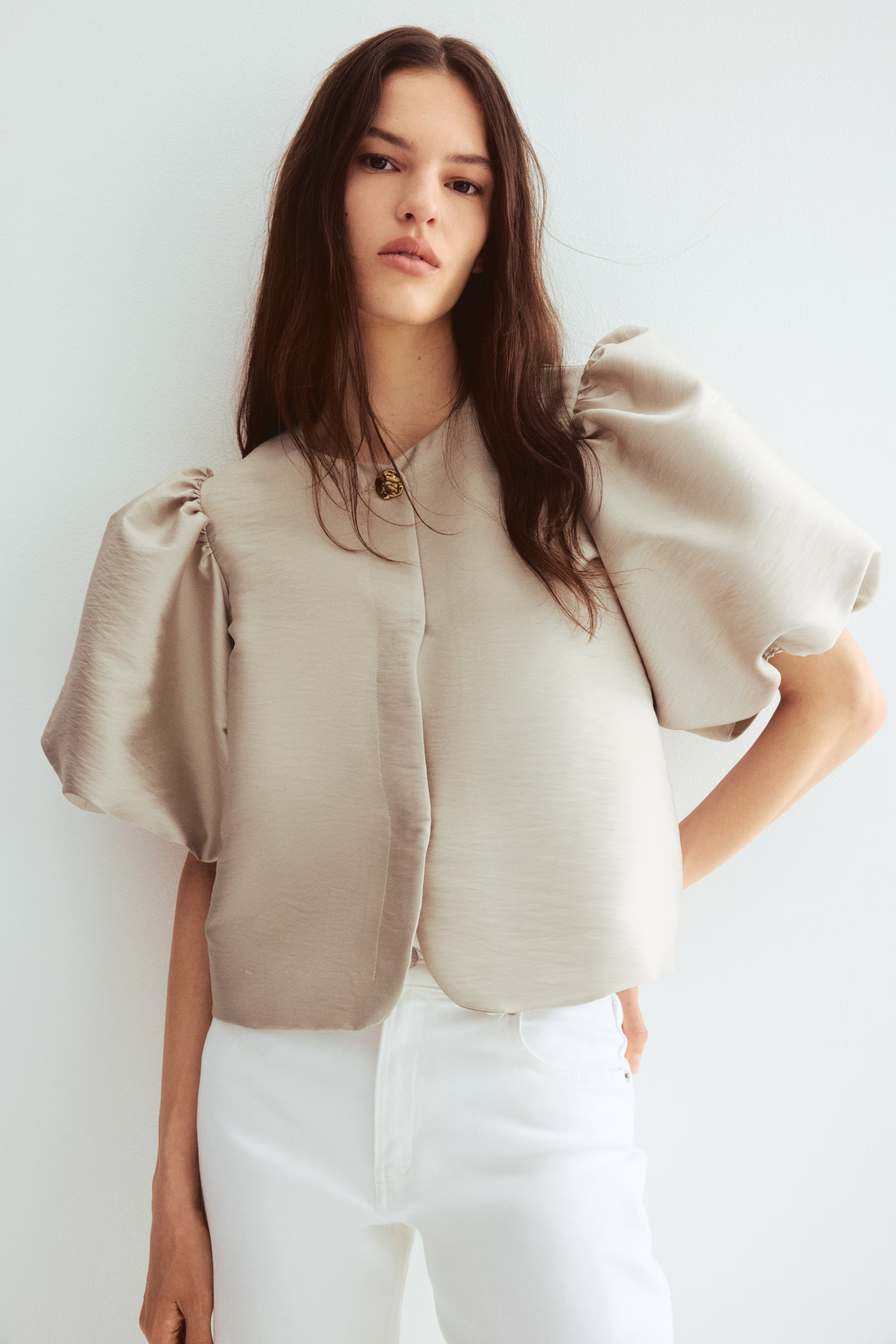 Balloon-sleeved blouse | H&M (DE, AT, CH, NL, FI)