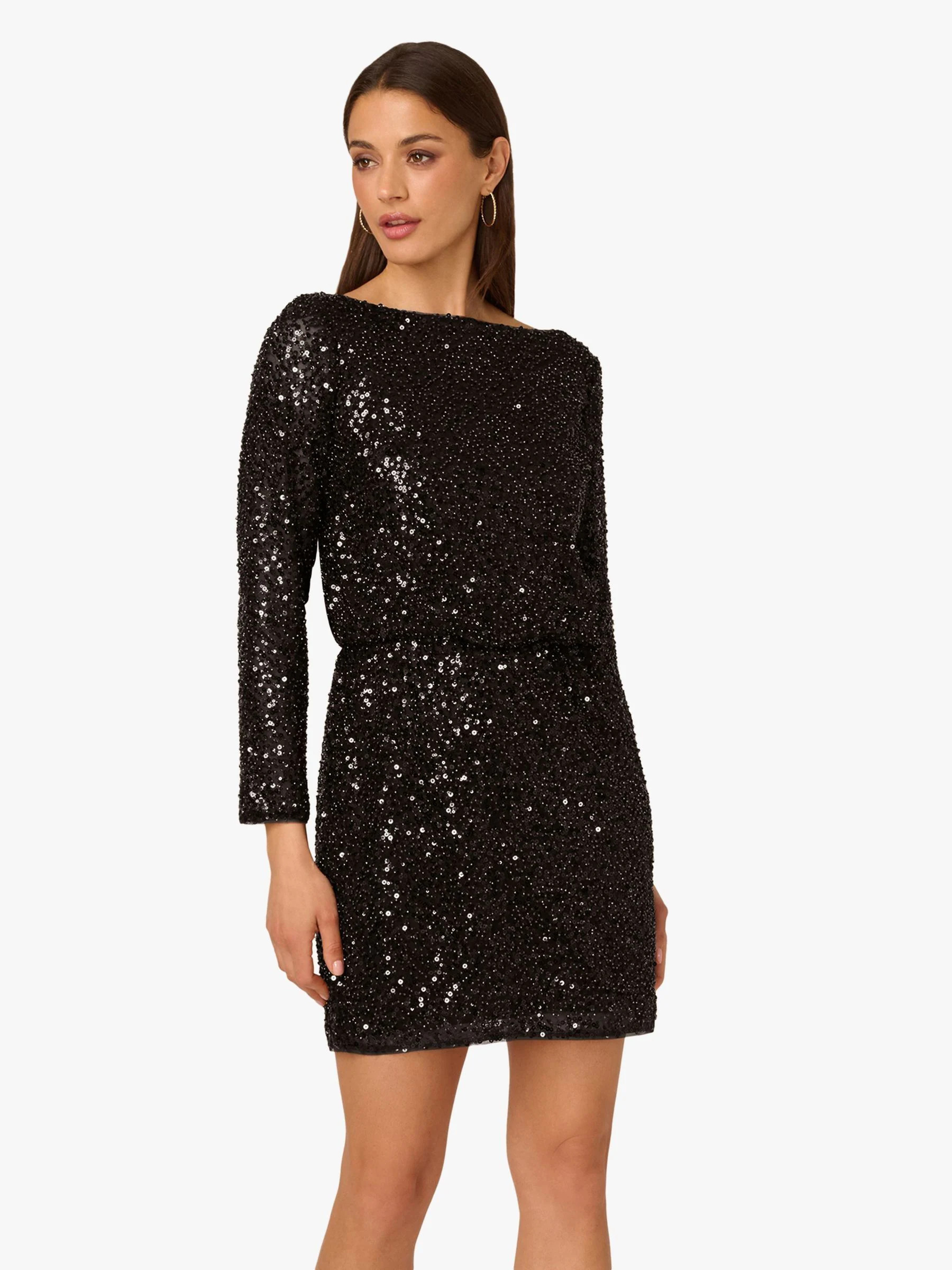Adrianna Papell Adrianna Papell Black by Mini Sequin Dress | Next US
