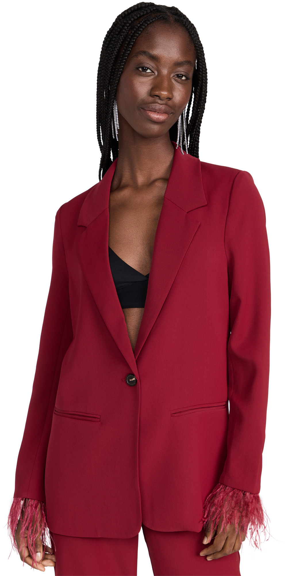 WAYF Feather Trim Blazer | SHOPBOP | Shopbop