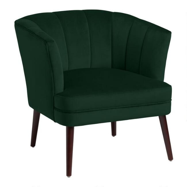 Velvet Channel Back Adalynn Upholstered Chair | World Market