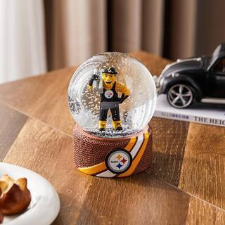 Pittsburgh Steelers 5 in. Glass Tabletop Snow Globe | The Home Depot