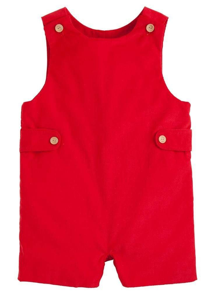 Button Tab John John - Red Corduroy | Little English