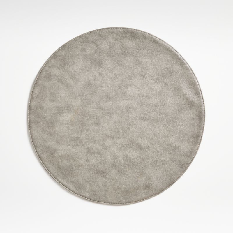 Maxwell Grey Round Easy-Care Placemat + Reviews | Crate & Barrel | Crate & Barrel