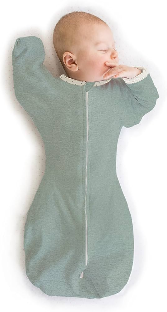 SwaddleDesigns Transitional Swaddle Sack with Arms Up Half-Length Sleeves and Mitten Cuffs, Small... | Amazon (US)