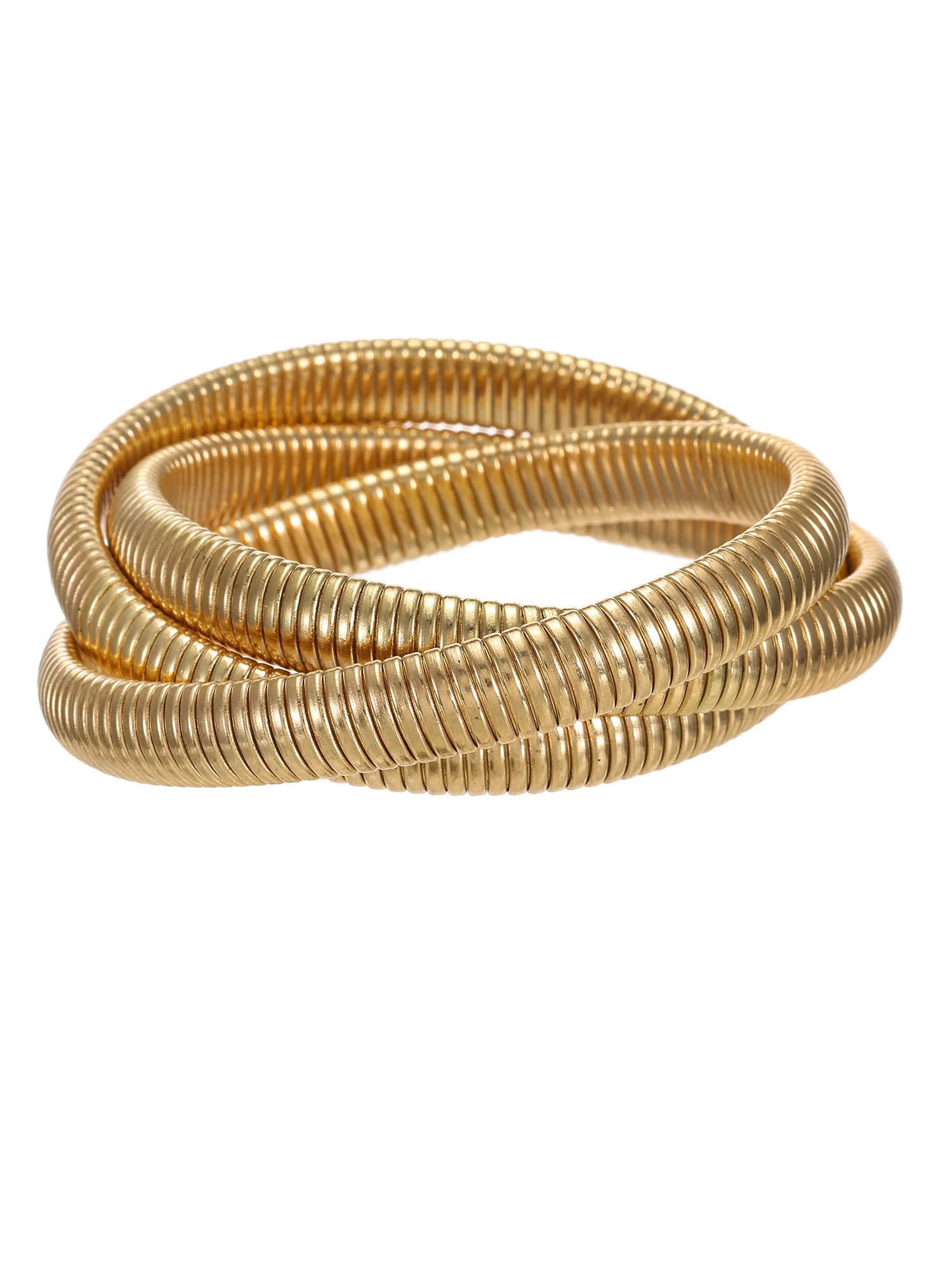 Time and Tru Women's Gold-Tone Twist Bangle Bracelet, 1 Piece | Walmart (US)